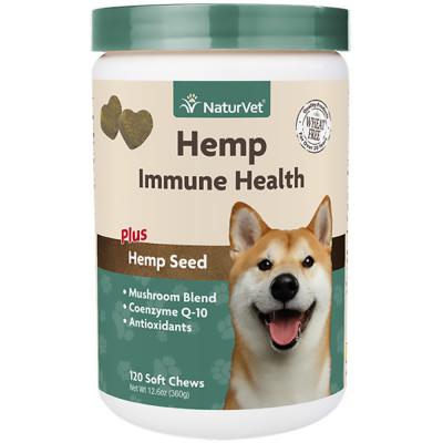 NaturVet Hemp Immune Health Plus Hemp Seed 120 Soft Chews