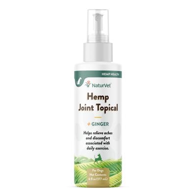 NaturVet Hemp Joint Topical Plus Ginger Spray 6 fl. oz.