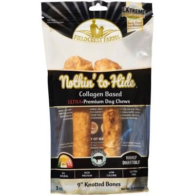 Nothin' To Hide 9 in. Knotted Bones Beef 2 Pack 15.18 oz.