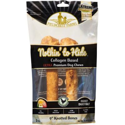 Nothin' To Hide 9 in. Knotted Bones Chicken 2 Pack 15.18 oz.