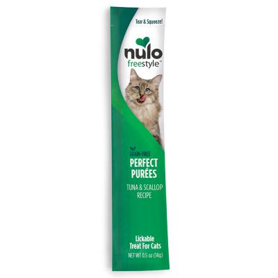 Nulo FreeStyle Perfect Puree Grain-Free Tuna & Scallop Recipe Lickable Cat Treat .5 oz.