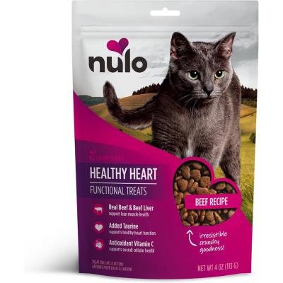 Nulo Functional Cat Treats Healthy Heart Grain-Free Beef Recipe 4 oz.