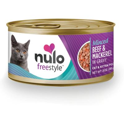 Nulo FreeStyle Cat Minced Grain-Free Beef & Mackerel In Gravy Recipe 3 oz.