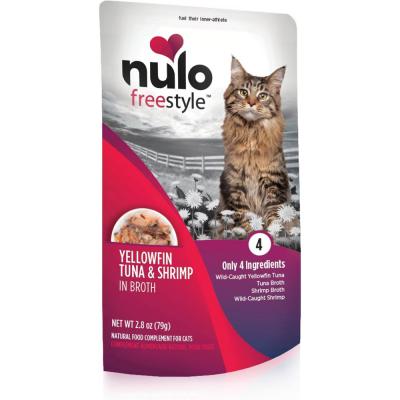Nulo FreeStyle Cat Grain-Free Yellowfin Tuna & Shrimp In Broth Recipe 2.8 oz.