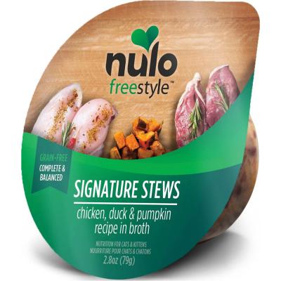 Nulo FreeStyle Cat & Kitten Signature Stew Grain-Free Chicken, Duck, & Pumpkin Recipe 2.8 oz.