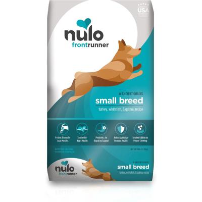 Nulo Frontrunner Small Breed Puppy & Adult Grain In Turkey, Whitefish & Quinoa Recipe 11 lb.