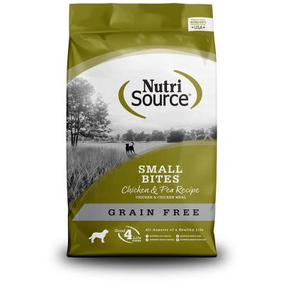 Nutri Source Grain-Free Small Bites Chicken & Pea Recipe 15 lb.