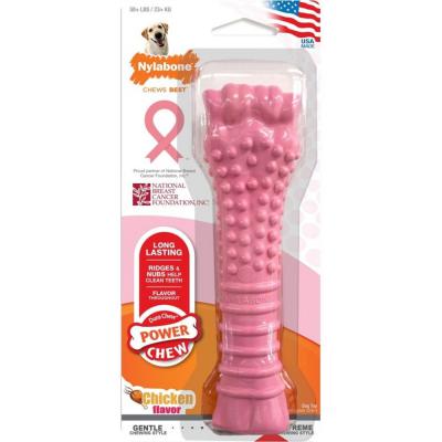 Nylabone Power Chew Pink Breast Cancer Awareness Chicken Souper