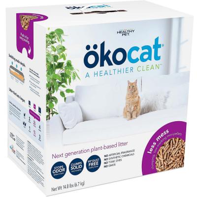 Okocat Less Mess Unscented Clumping Low-Tracking Mini Pellets Cat Litter 14.8 lb.