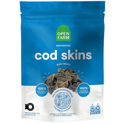 Open Farm Dehydrated Cod Skins Dog Treats 2.25 oz.