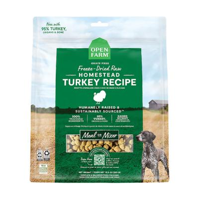 Open Farm Homestead Turkey Freeze Dried Raw Dog Food Morsels 13.5 oz.