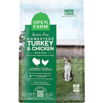 Open Farm Homestead Turkey & Chicken Recipe Dry Cat Food 4 lb.