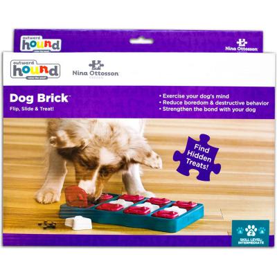 Outward Hound Level 2 Dog Brick Interactive Dog Treat Puzzle