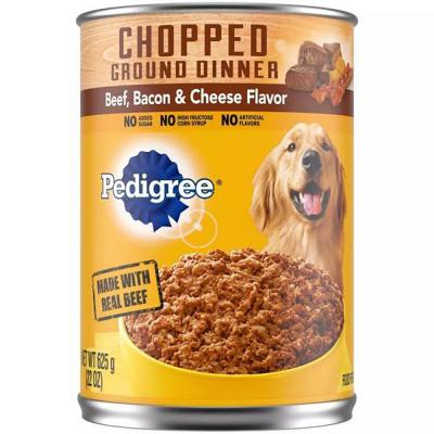 Pedigree Chopped Ground Dinner Beef, Bacon & Cheese Flavor 22 oz.