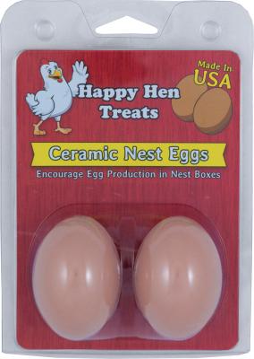 Happy Hen Treats Ceramic Nest Eggs Brown