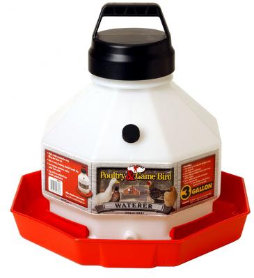 Plastic Waterer 3 Gallon Red