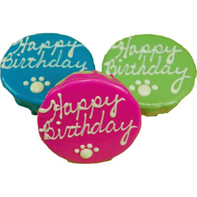 Bakery Happy Birthday Cake 4 In. Dog Biscuit