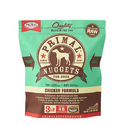 Primal Frozen Raw Nuggets Chicken Formula For Dogs 3 lb.