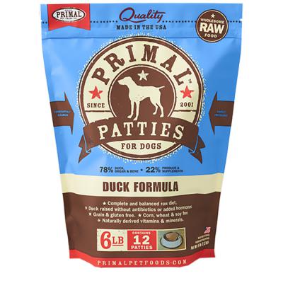 Primal Frozen Raw Patties Duck Formula For Dogs 6 lb.