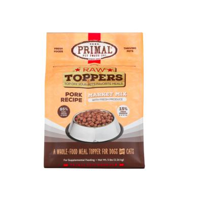 Primal Frozen Raw Toppers Market Mix Pork Recipe For Dogs & Cats 5 lb.