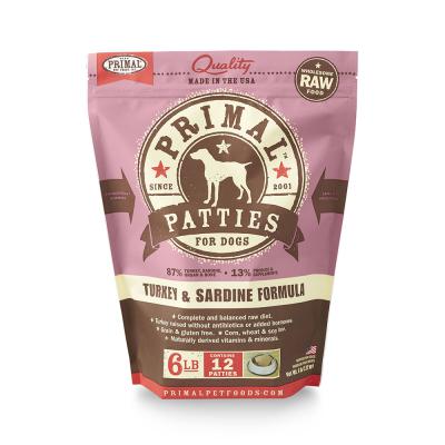 Primal Frozen Raw Pronto Turkey & Sardine Formula For Dogs 4 lb.