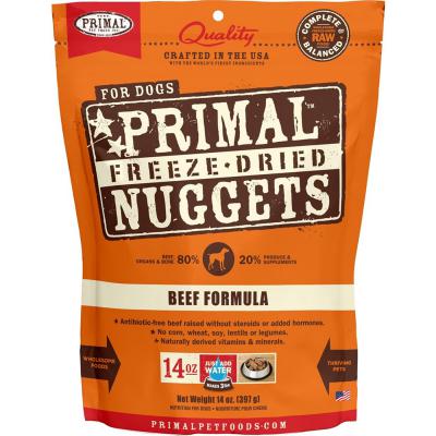 Primal Freeze-Dried Raw Nuggets Beef Formula For Dogs 14 oz.