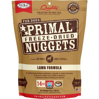 Primal Freeze-Dried Raw Nuggets Lamb Formula For Dogs 14 oz.