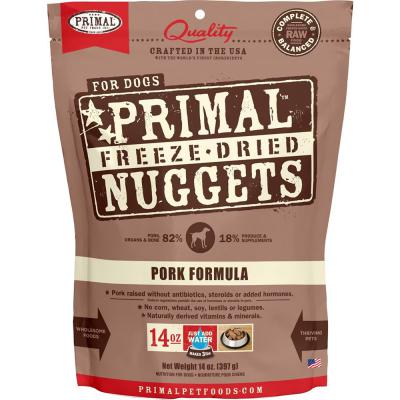 Primal Freeze-Dried Raw Nuggets Pork Formula For Dogs 14 oz.