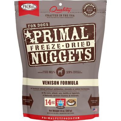 Primal Freeze-Dried Raw Nuggets Venison Formula For Dogs 14 oz.