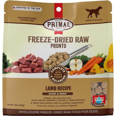 Primal Freeze-Dried Raw Pronto Lamb Formula For Dogs 16 oz.