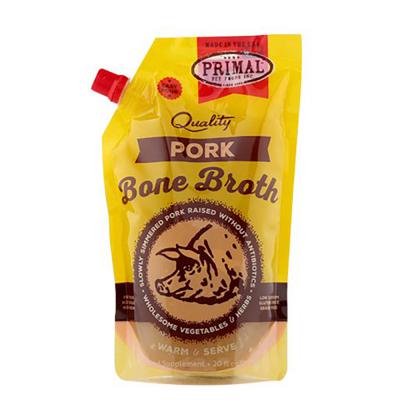 Primal Frozen Pork Bone Broth Meal Topper For Dogs & Cats 20 oz.