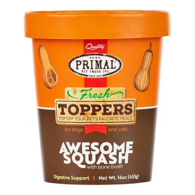 Primal Frozen Fresh Toppers Awesome Squash With Bone Broth Digestive Support 16 oz.