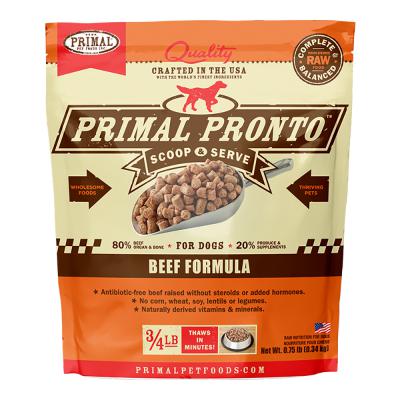 Primal Frozen Raw Pronto Beef Formula For Dogs 12 oz.
