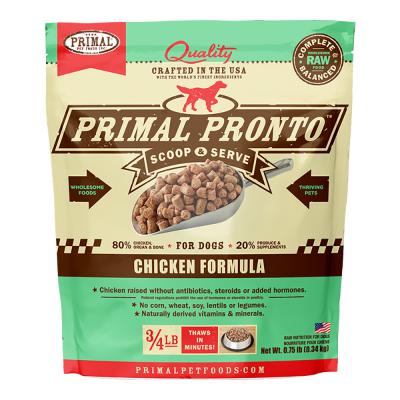 Primal Frozen Raw Pronto Chicken Formula For Dogs 12 oz.