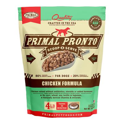 Primal Frozen Raw Pronto Chicken Formula For Dogs 4 lb.