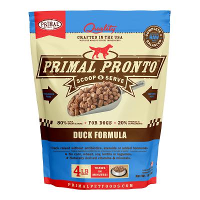 Primal Frozen Raw Pronto Duck Formula For Dogs 4 lb.
