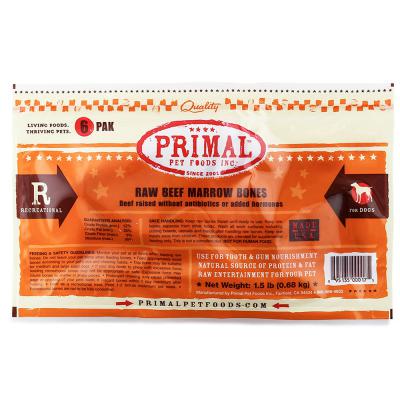 Primal Frozen Raw Beef Marrow Bone 6 Pack