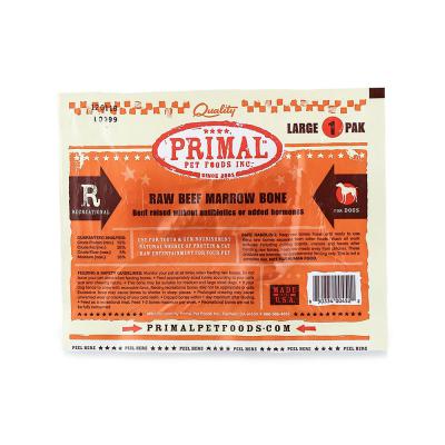 Primal Frozen Raw Beef Marrow Bone Large 1 Pack