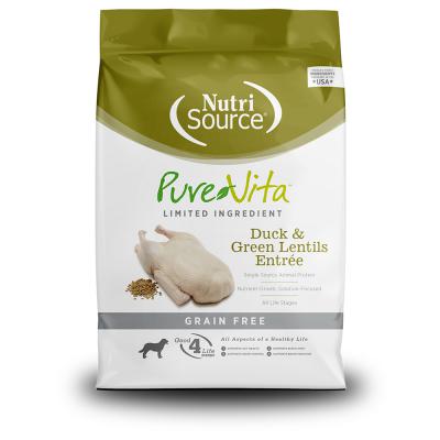Pure Vita Limited Ingredient Duck & Green Lentils Grain-Free 5 lb.