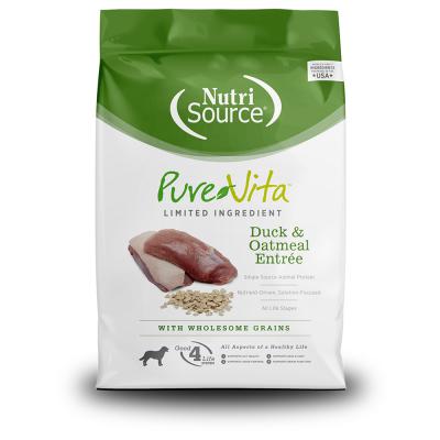 Pure Vita Limited Ingredient Duck & Oatmeal Entree Dog Food 25 lb.