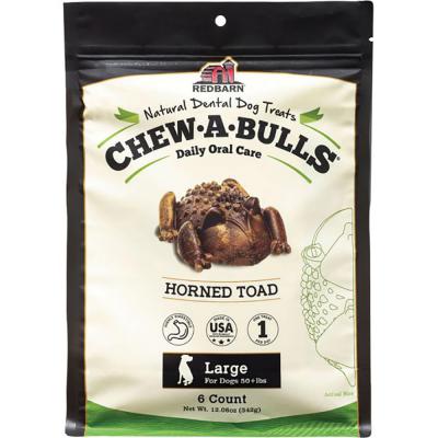 Redbarn Chew-A-Bulls Horned Toad Large 6 Count