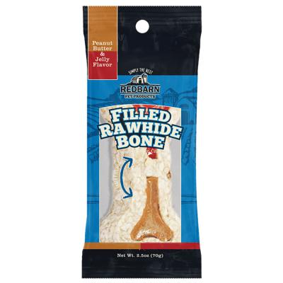 Redbarn Filled Rawhide Bone Peanut Butter & Jelly 2.5 oz.
