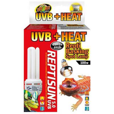 Zoo-Med UVB + Heat Combo Pack 100 Watt