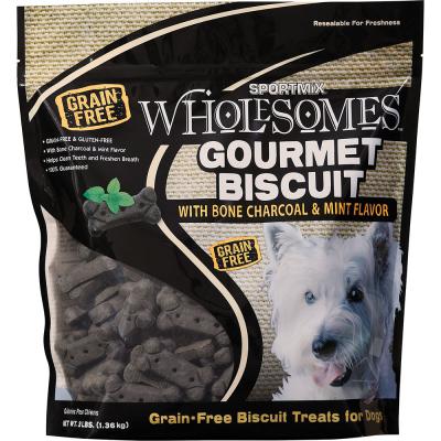 Sportmix Wholesomes Grain Free Biscuits Charcoal & Mint 3 lb.