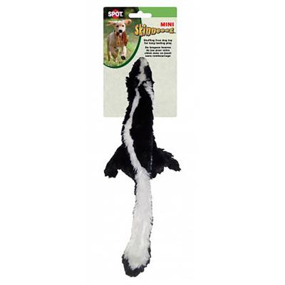 Skinneeez Mini Skunk Stuffing-Free Squeaky Plush Dog Toy 15 In.