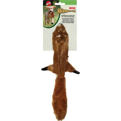 Skinneeez Mini Squirrel Stuffing-Free Squeaky Plush Dog Toy 15 In.