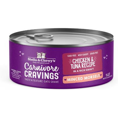 Stella & Chewy's Carnivore Cravings Cage Free Chicken & Wild Caught Tuna Flavored Minced Wet Cat Food 2.8 oz.