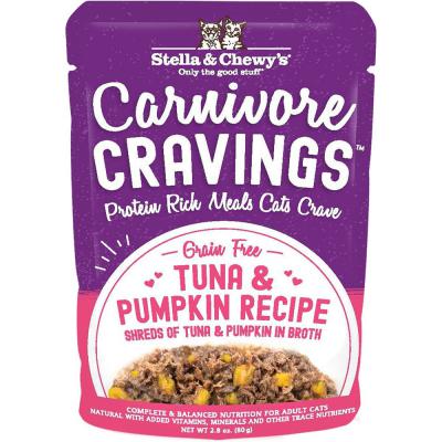 Stella & Chewy's Carnivore Cravings Tuna & Pumpkin Flavored Shredded Wet Cat Food Pouch 2.8 oz.