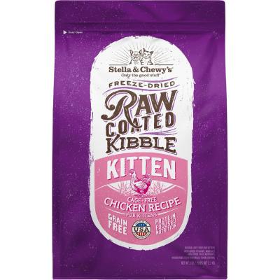 Stella & Chewy's Chicken Flavored Raw Coated Cage Free Kitten Dry Cat Food 5 lb.