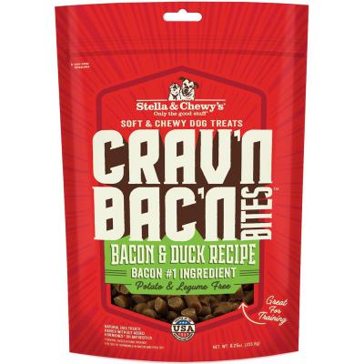 Stella & Chewy's Crav'n Bac'n Bites Bacon & Duck Recipe Dog Treats 8.25 oz.